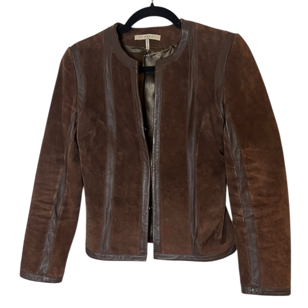 Vintage In Suede Brown Leather Jacket XS | Real Leather Outerwear